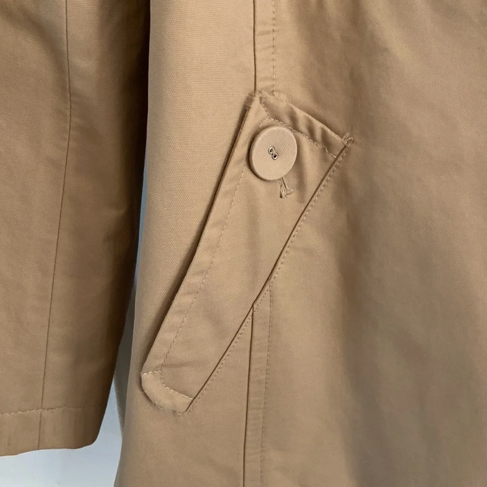 Ann Taylor Loft Women’s Trench Rain Coat Beige Size M Water resistant. Fall Coat - Picture 4 of 17